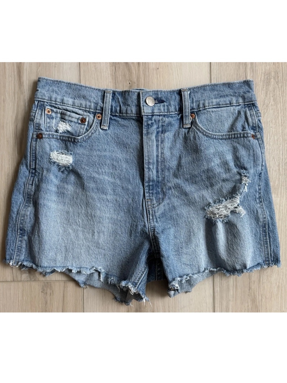 Women's Gap 3" Cheeky Short High Rise Cutoff Jean Shorts Size 30 / 10R